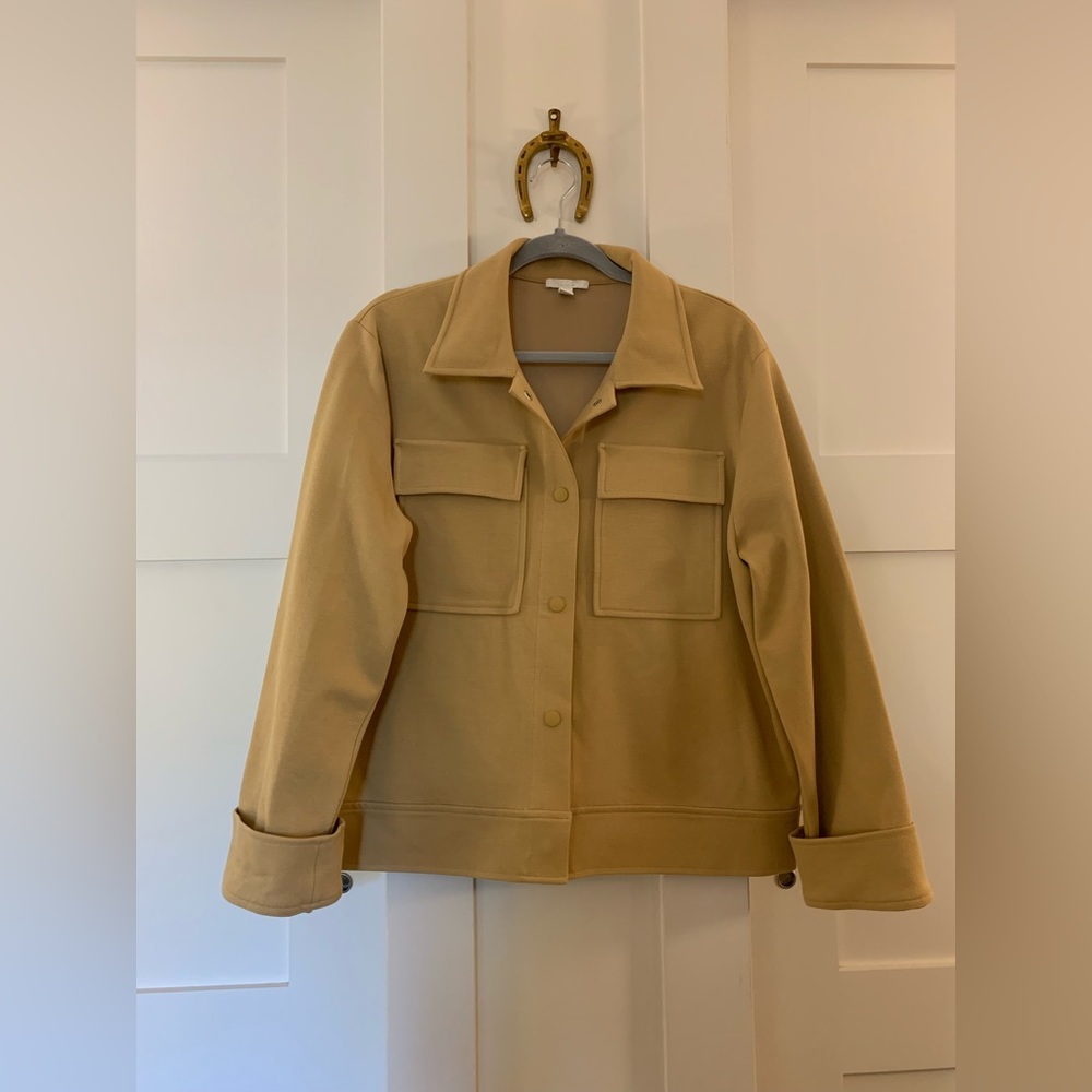 COS camel boxy shirt jacket